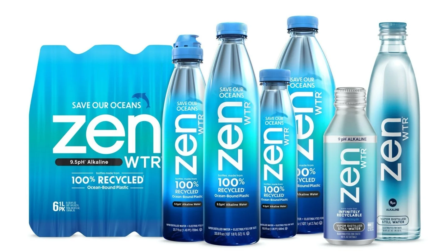 بطری های آب ZenWTR با طراحی بسته بندی آب اخبار بسته بندی صنعت بسته بندی