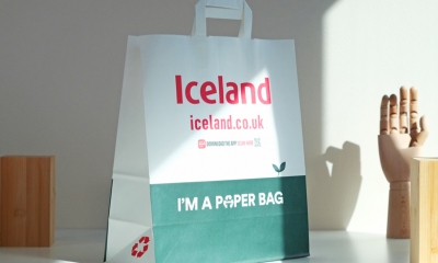 کیف ایسلند از مواد الیاف چوب پاپتیک در کیسه حمل قابل استفاده مجدد بسته بندی پایدار